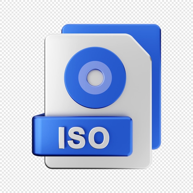 PSD 3d file format iso type icon illustration