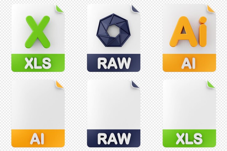 PSD 3d file format type icon xls raw ai