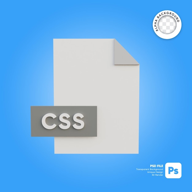 3d file icon format css