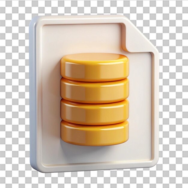 3d file icon format sql isolated on transparent background