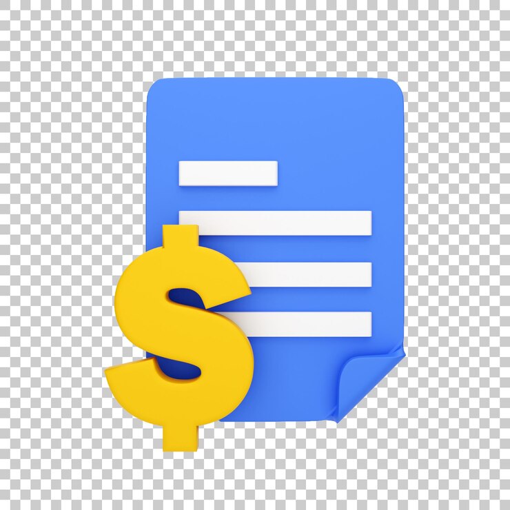 PSD 3d file payment invoice