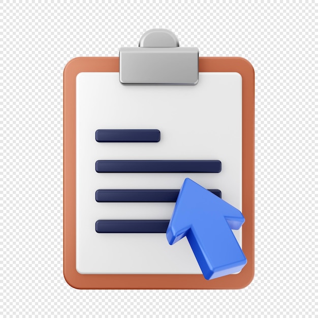 3D File Report Icon Illustration