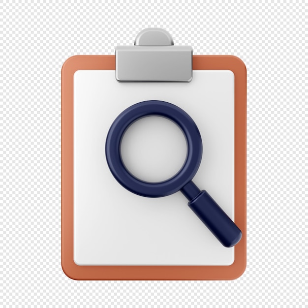 PSD 3d file report icon illustration