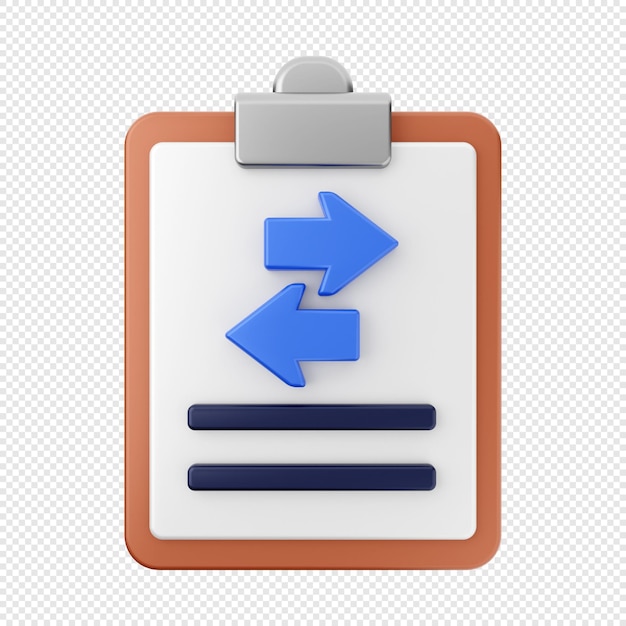 PSD 3d file share report icon illustration