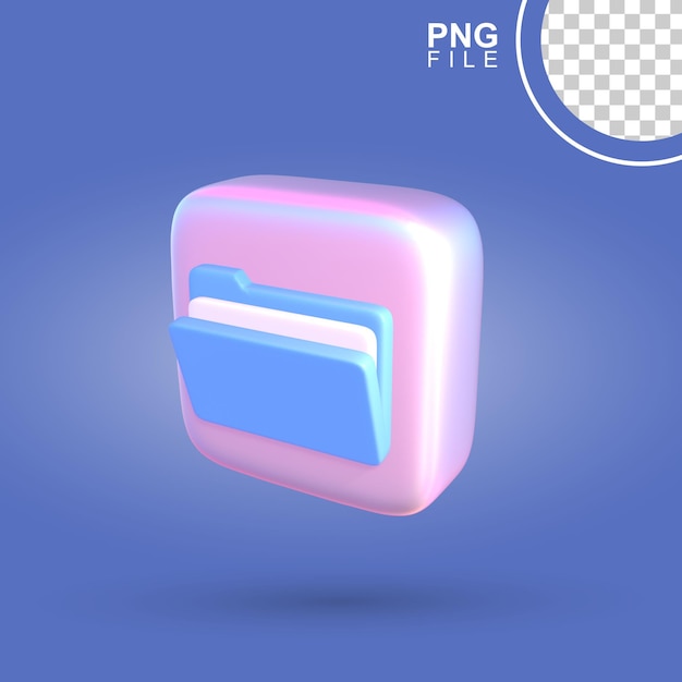 3D File Storage Icon