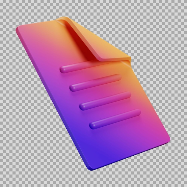 3d file text dynamic gradient icon