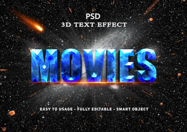 3d-films tekststijleffect