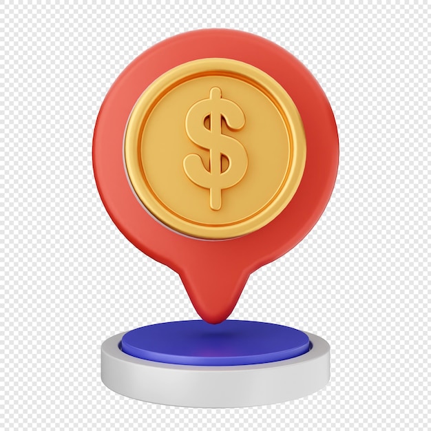 3d finance business money location