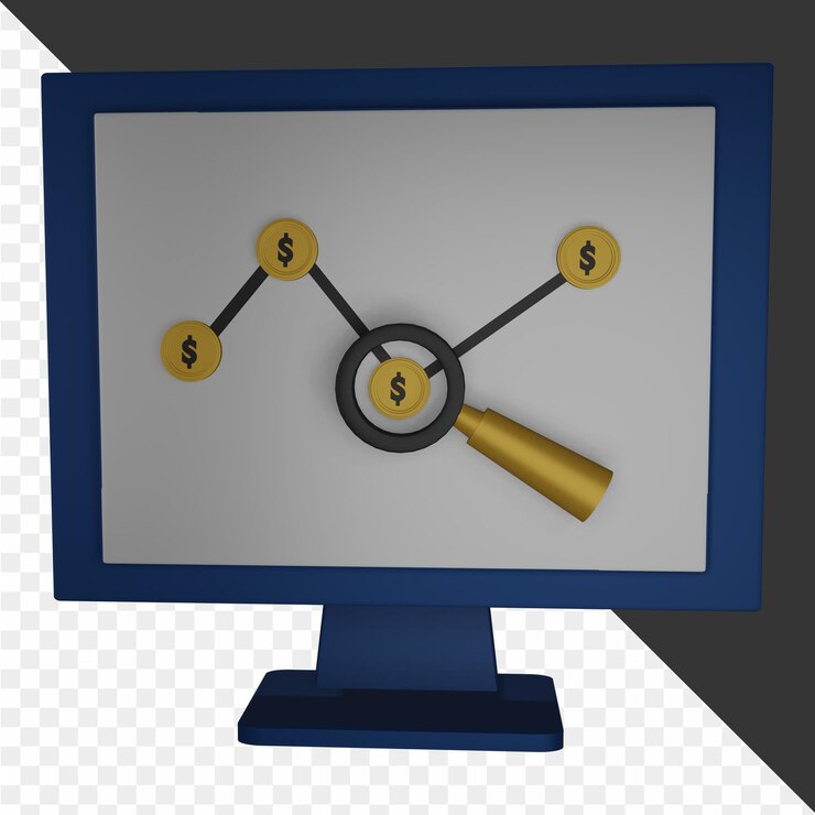PSD 3d finance illustrations