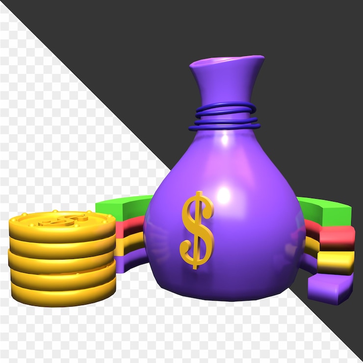 PSD иллюстрации 3d-финансирования