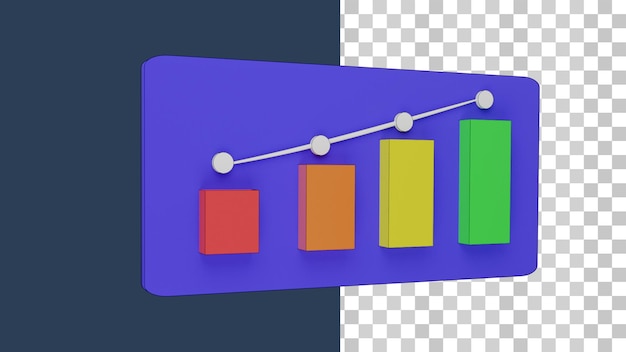 3d financial chart illustration v3