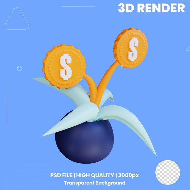 PSD 3d финансовая икона