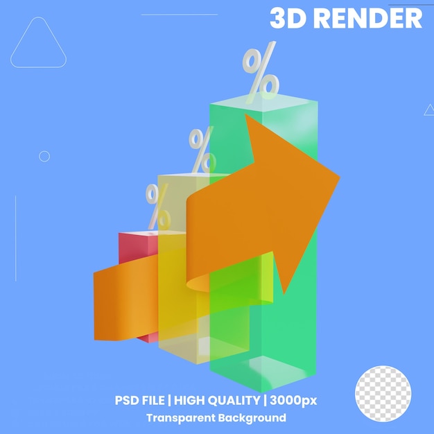 PSD 金融の 3 d アイコン