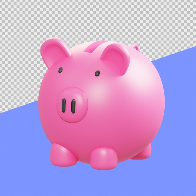 3D-financieringsillustraties van het pictogram van een spaarvarken