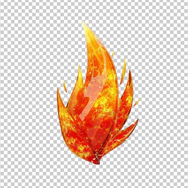 PSD 3d-икона пламени огня с горящими красными горячими искрами, изолированными на белом фоне.