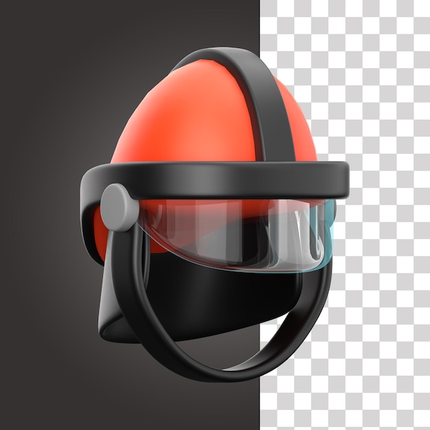 PSD illustrazione del casco del pompiere 3d