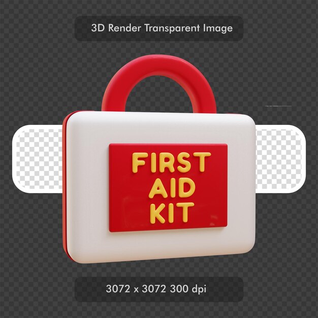 3D First Aid Kit Bag Icon