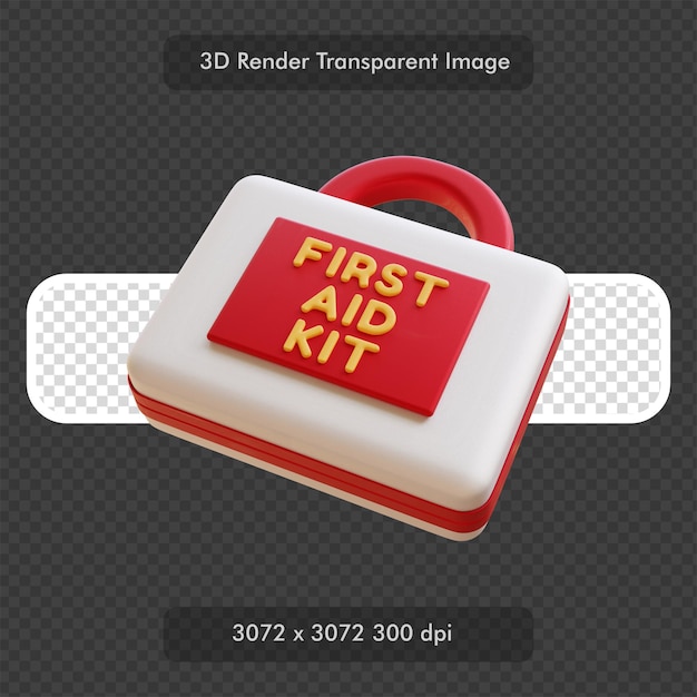 PSD 3d first aid kit bag icon