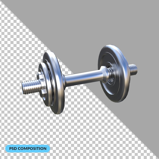 3d fitness and sport tools isolated premium psd