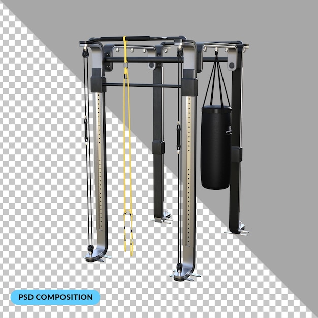 PSD 3d fitness and sport tools isolated premium psd