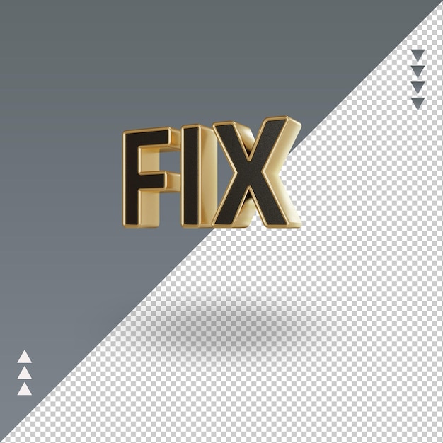 3d fix zwart goud pictogram weergave juiste weergave