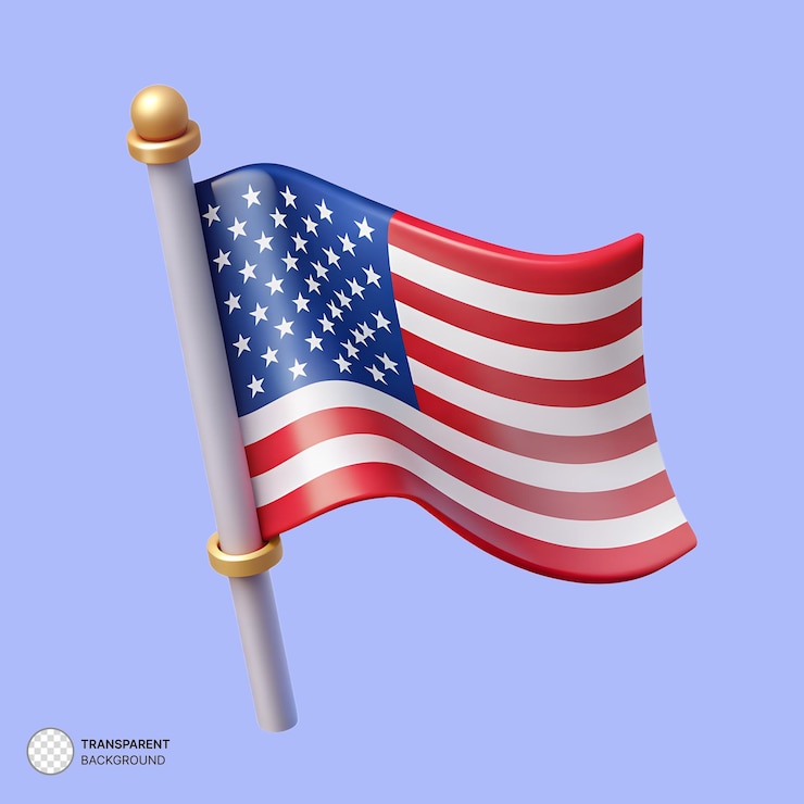 PSD 3d flag of america