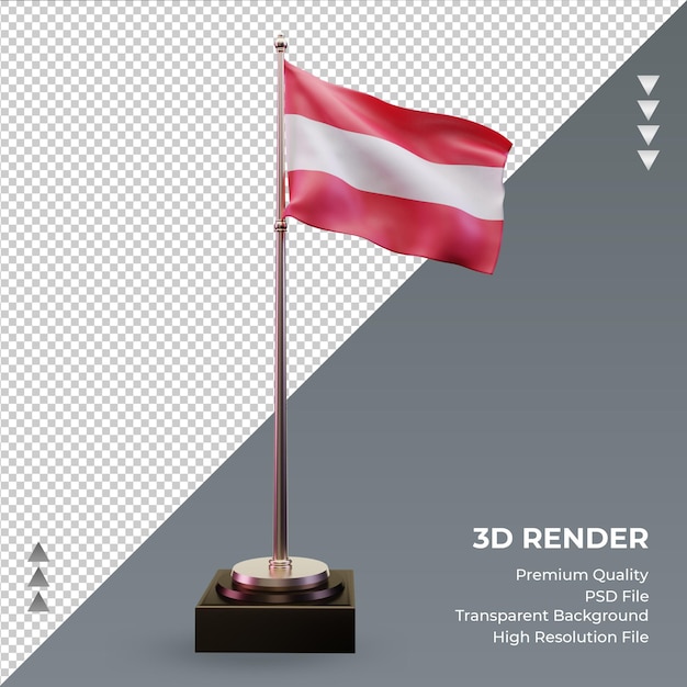 3d flag austria rendering front view