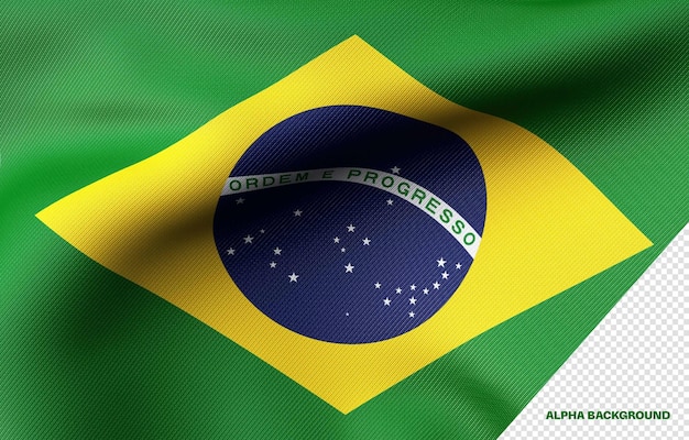 3d flag of brazil