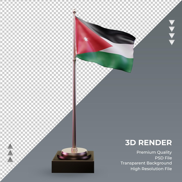 PSD 3d flag jordan rendering front view