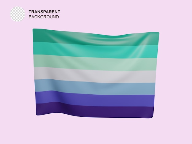 3d flag lgbt gay lesbian trans bisexual intersex asexual