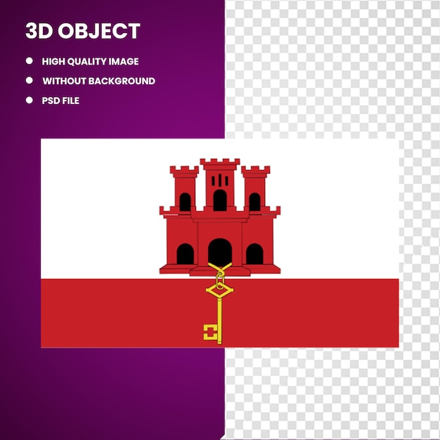 PSD 3d флаг гибралтара