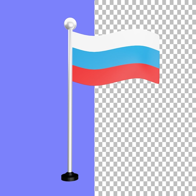 Bandiera 3d russia psd gratuiti