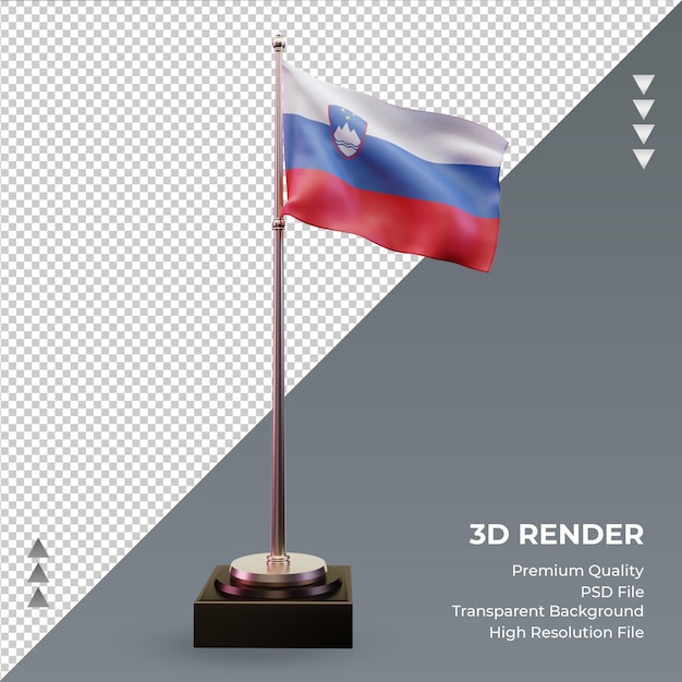 3d flag slovenia rendering front view