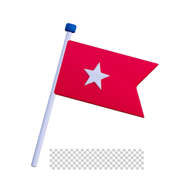 3d flag special independence day icon