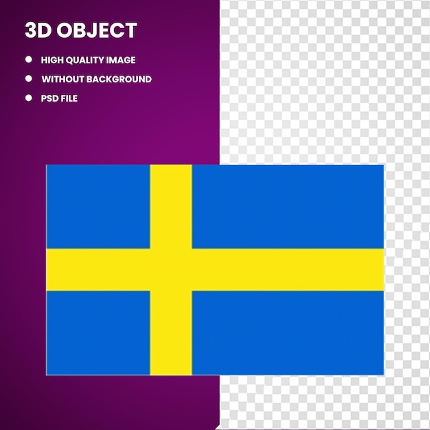 PSD 3d bandiera della svezia vega