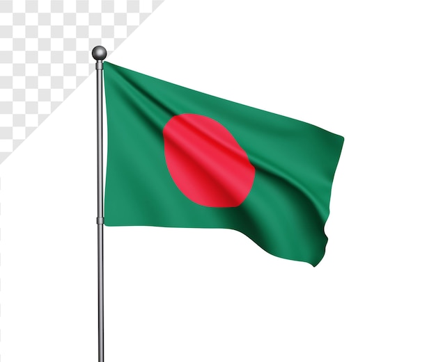 PSD 3d flaga bangladeszu ilustracja