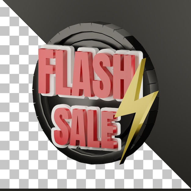 3d flash sale promotion illustration