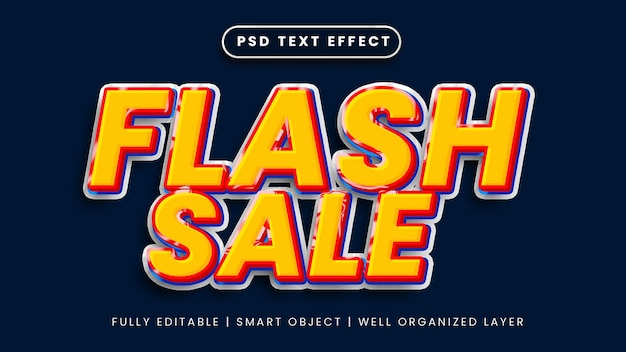 3d flash sale text effect