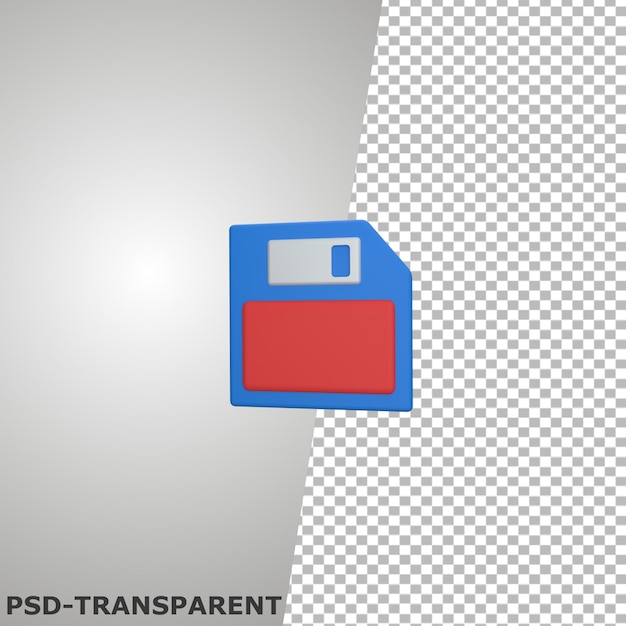 3D floppy disk icon