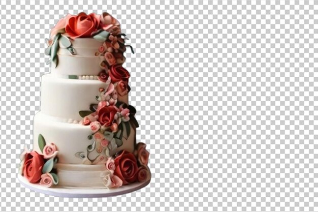 PSD 3d floral weeding 3tiere big cake