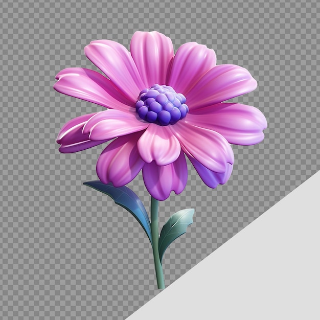 PSD 3d fiore png isolato su sfondo trasparente