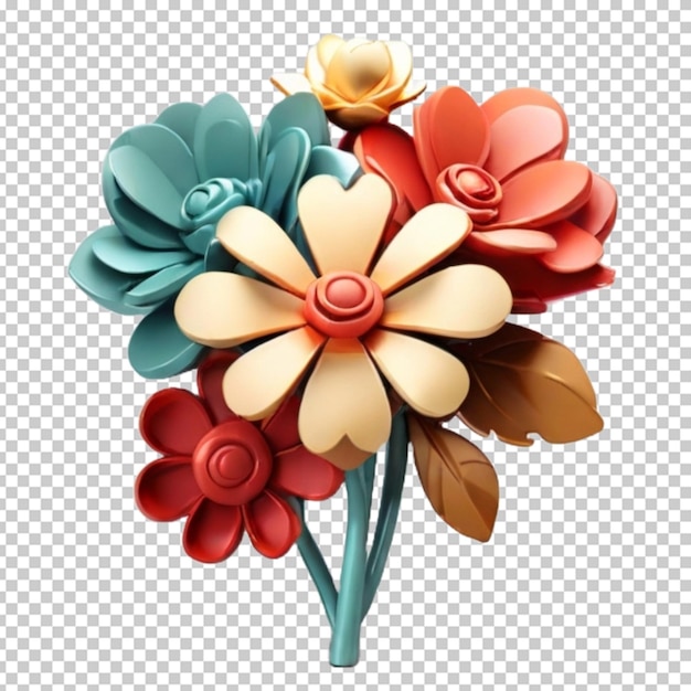 3d fiore png psd