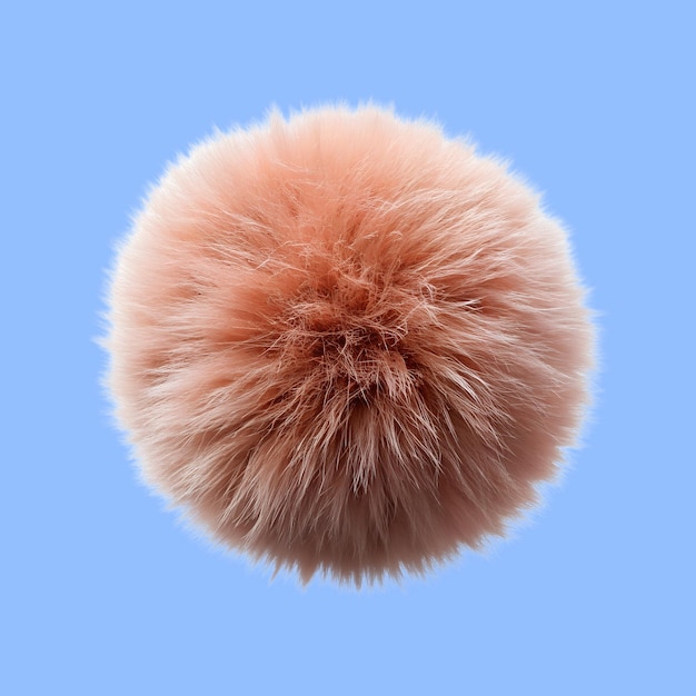 3d fluffy ball
