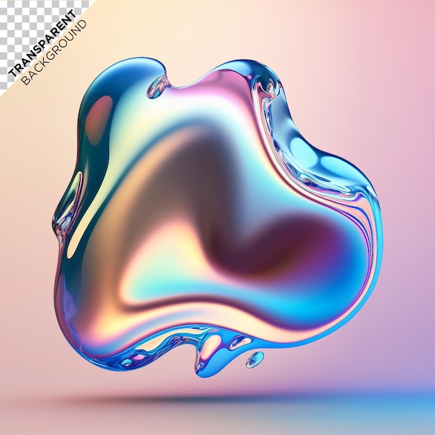 3d fluid holographic ilustration