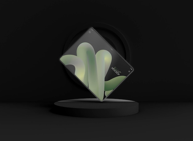 Mockup di tablet volante 3d