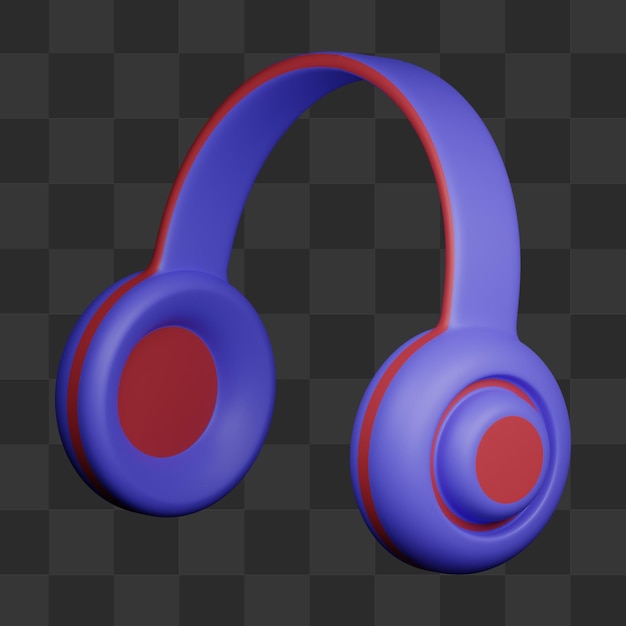 PSD 3d flyng headphone icon illustration