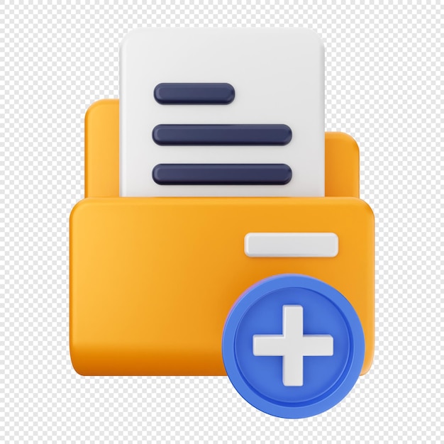 PSD 3d folder document file