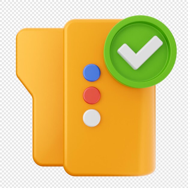 3d folder document file
