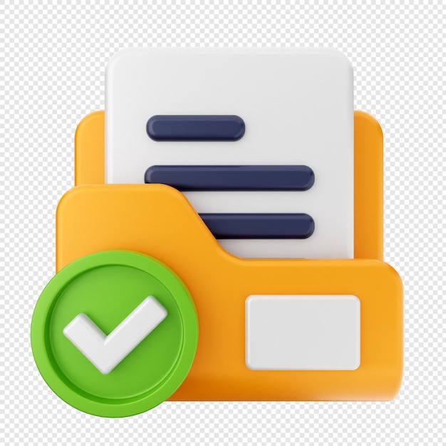 3d folder document file