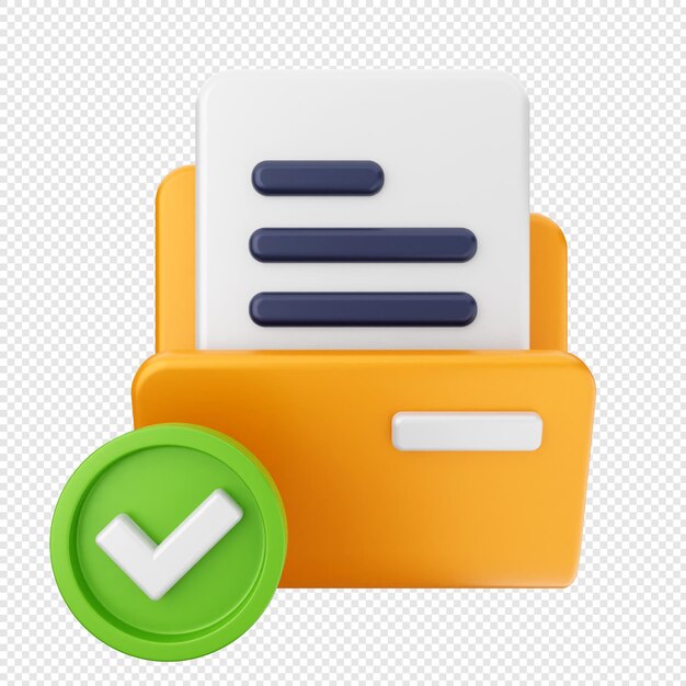 3d folder document file